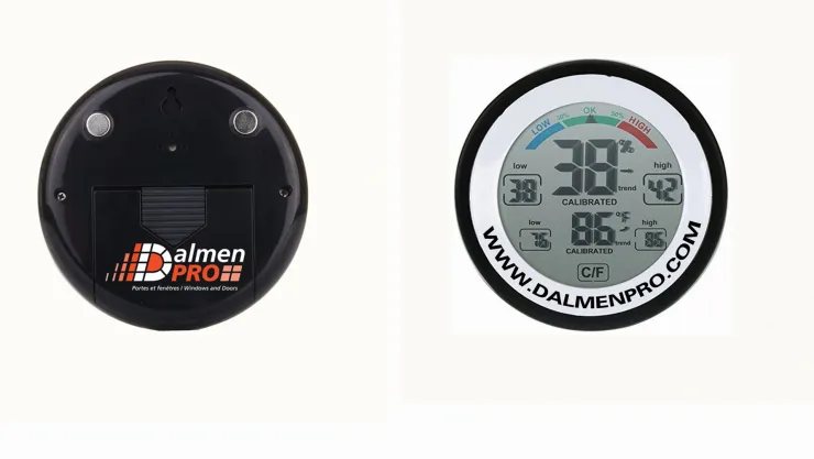 Dalmen Pro Windows & Doors custom-branded thermo-hygrometer