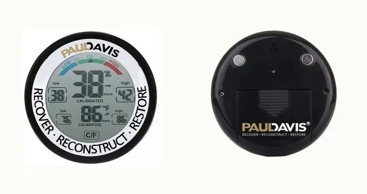 Paul Davis custom-branded thermo-hygrometer
