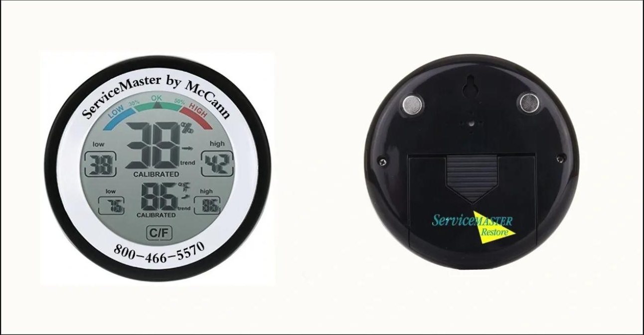 ServiceMaster by McCann custom-branded thermo-hygrometer